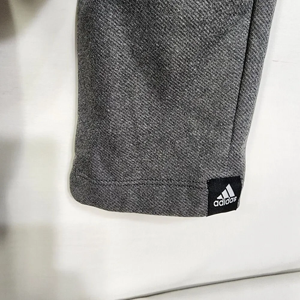 Adidas Sweatpants Mens Small Game And Go Tapered Zip Leg Gray Drawstring GT0061